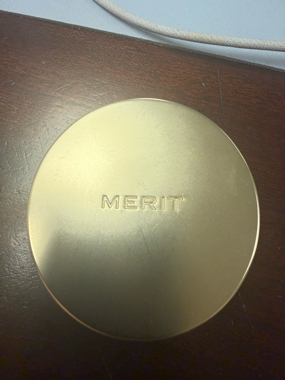 MERIT Gold Compact Makeup Case